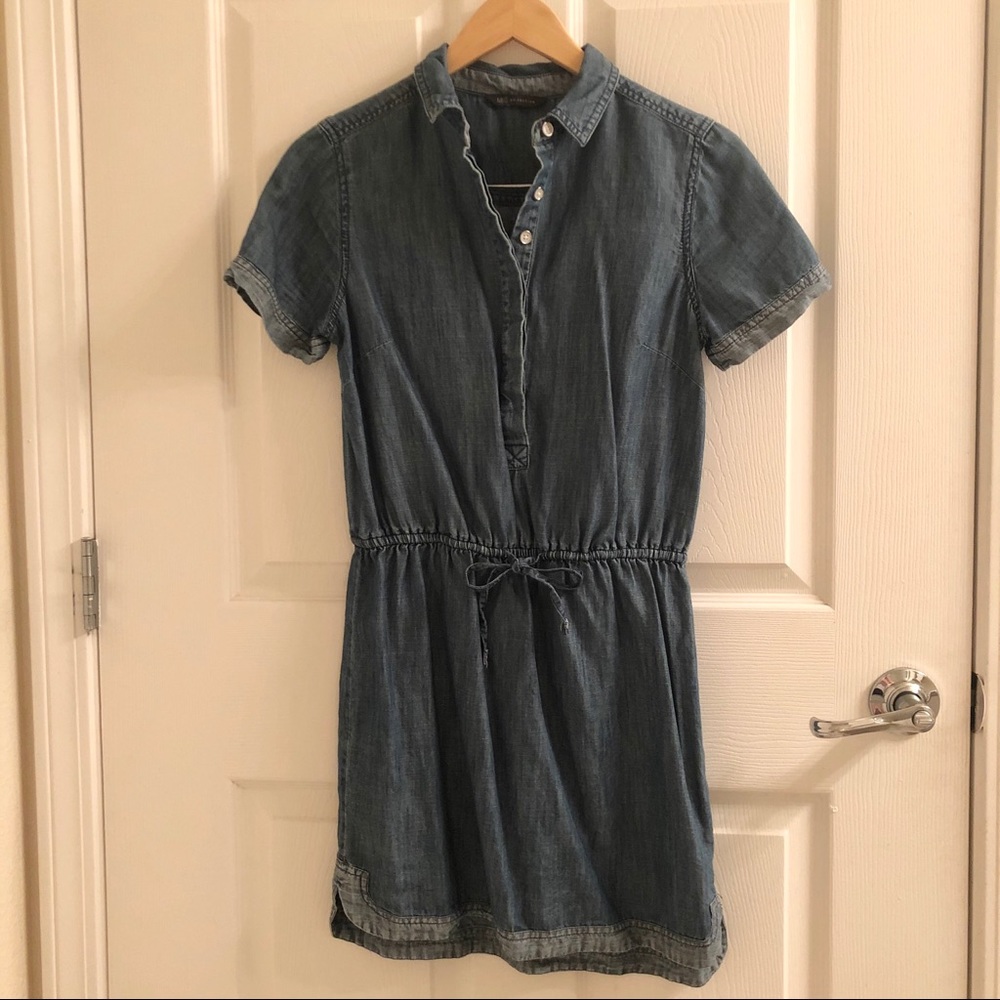 M&S Collection Denim Chambray Collared Dress UK 8